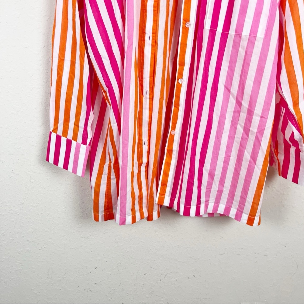 Beach Riot Alexa Top Sunset Stripe Cover Up Size Petite Large - Picture 3 of 6